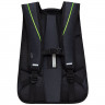 Рюкзак для мальчиков (Grizzly) арт RU-338-2/1 черный-салатовый 31х42х22 см