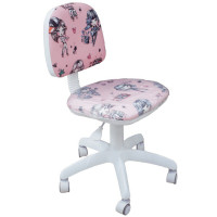 Кресло детское Форум Девочка роз белое без подлокотников