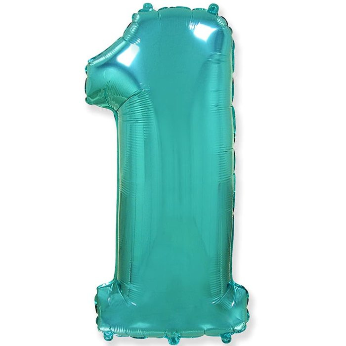 Шар фольгированный 102см Фигура Tiffany "Цифра 1" арт.6057053