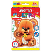 Поделка из фетра Игрушка со стразами Мишка (MultiArt) арт.FETR-120530