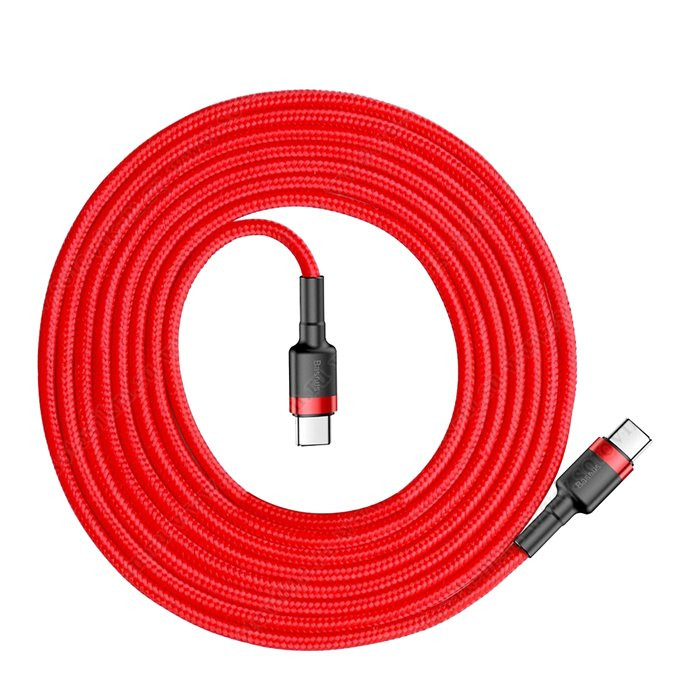 Кабель Type-C-Type-C Baseus Cafule(2,0м) 3.0A нейлон красный