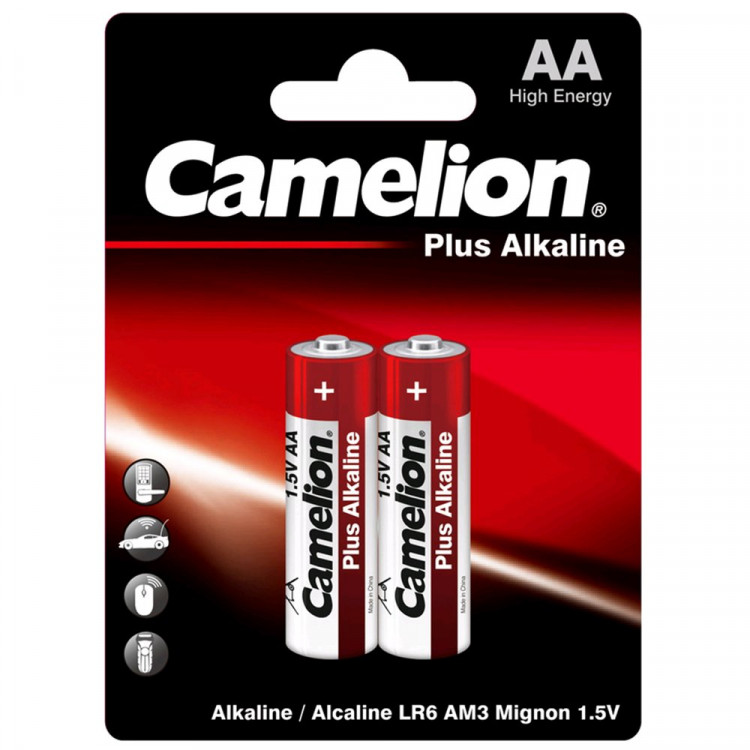Батарейки Camelion LR06 (АА) алкалиновые BL2 (цена за упаковку) (Ст.24)