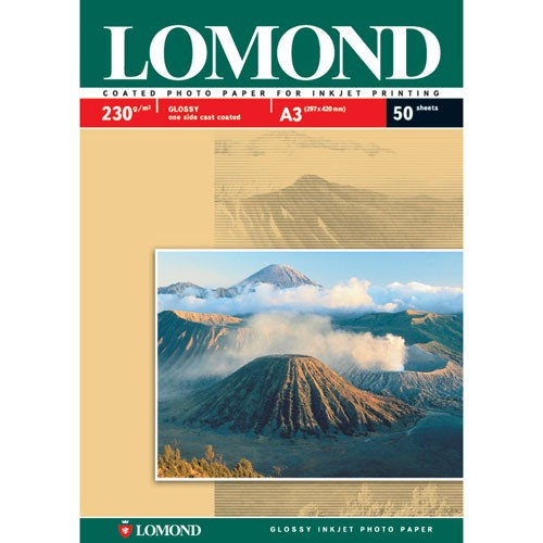 Спец.бумага Lomond А3 50л. 230г/м2 1ст. глянц.(0102025)