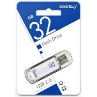 Флеш диск 32GB USB 2.0 Smartbuy V-Cut SB32GBVC-S серебряный