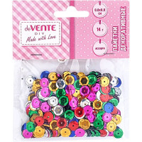Пайетки 14 гр (deVENTE) Metallic круглые граненые 8х8 мм ассорти арт.8001909