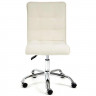 Кресло офисное ZERO без подлокотников флок молочный (4)