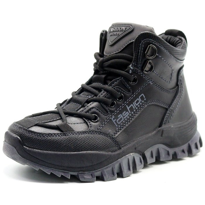 Ботинки для мальчика (Mz.Zoro) черные верх-искусственная кожа подкладка - байка артикул lx-B988-12