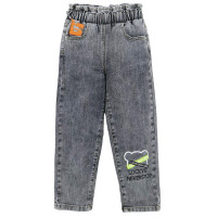 Брюки-дудочки для девочки (Deloras) артикул 19445 размерный ряд 26/98-32/128 цвет серый