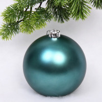 Шар пластик 15см "Матовый" темный нефрит арт.652-405