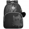 Рюкзак для девочек школьный (Grizzly) арт.RG-660-1/2 черный 27х40х20 см