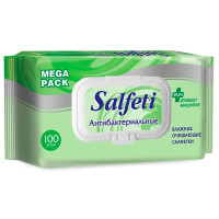 Салфетки влажные 100шт/пачка Salfeti antibac антибактериальные с крышкой (Ст.16)