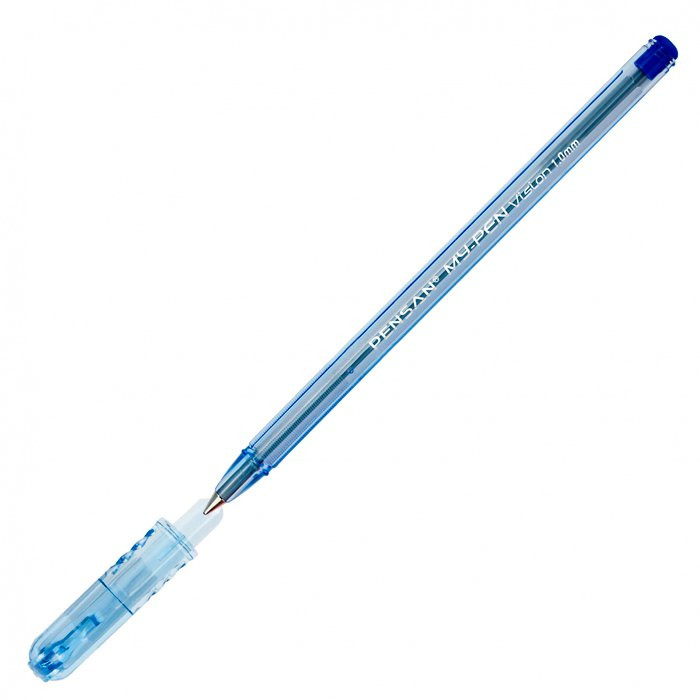Ручка шариковая прозрачный корус (Pensan) MY PEN синяя/масло/конус 1,00мм арт.2210-1BLUE (Ст.25)