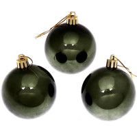 Набор шаров 06см 03шт/наб. "Глянец" изумруд арт.201-0838