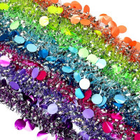 Мишура 10*200см с кружками в ассортименте арт.377-439