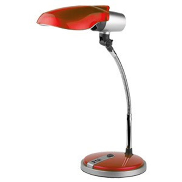 Светильник настольный на подставке ЭРА (220V/15W/КЛЛ) красный арт.NE-301