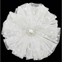 Бант для волос белый Arco Carino 10см арт.159