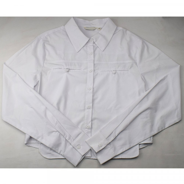 Блузка для девочки  (Kevin Young) длинный рукав цвет белый арт.R105744-1 размерный ряд 44/164-48/176