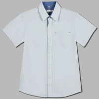 Сорочка детская  (Делорас) короткий рукав цвет голубой арт.71589CS на кнопках