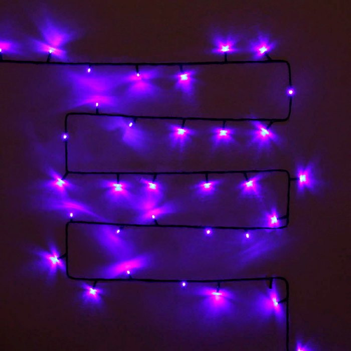 Гирлянда эл.уличная точечная 20м 240LED "Мерцание" (тем.провод) цв.синий арт.183-105