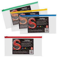 Папка-конверт на молнии А5  карман для визиток  (Ст.12/300)