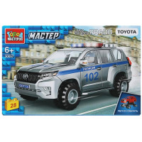 Конструктор пластиковый Полиция Тойота ленд Крузер прадо 28 деталей (Город мастеров) арт.30057-CY