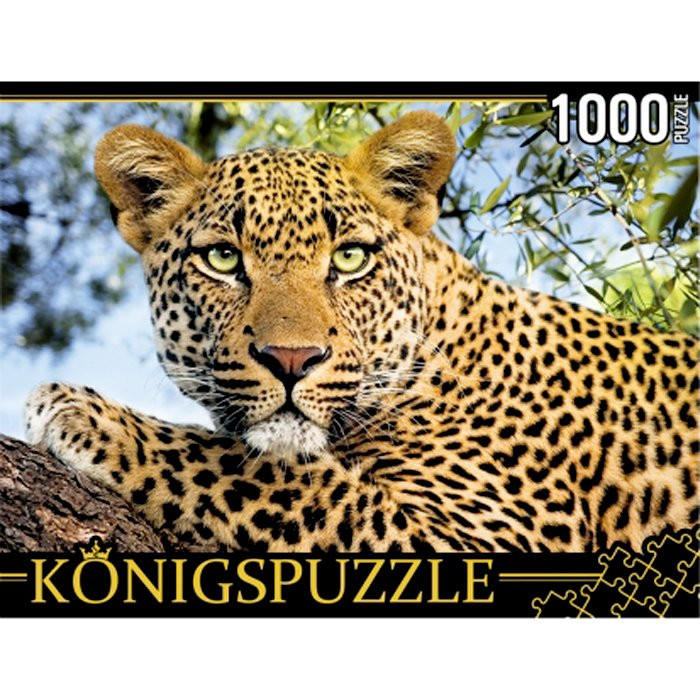 Пазл 1000 элементов Konigspuzzle Портрет леопарда (РК) арт ГИK1000-0648