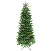 Елка 220см "Мишель" стройная (хвоя литая+ПВХ, ветки отгибные, подставка металл) арт.1038822