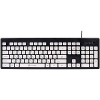 Клавиатура провод Oklick 580M черный/белый