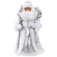 Игрушка декор. "Дед Мороз" 31,5см в серебрянной шубке арт.90704