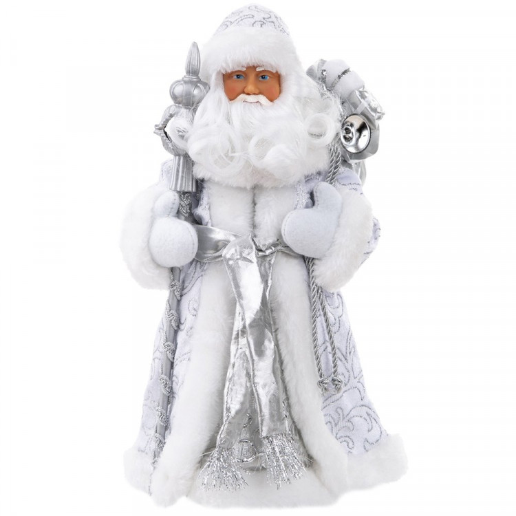 Игрушка декор. "Дед Мороз в серебрянной шубе" 31,5см арт.90704
