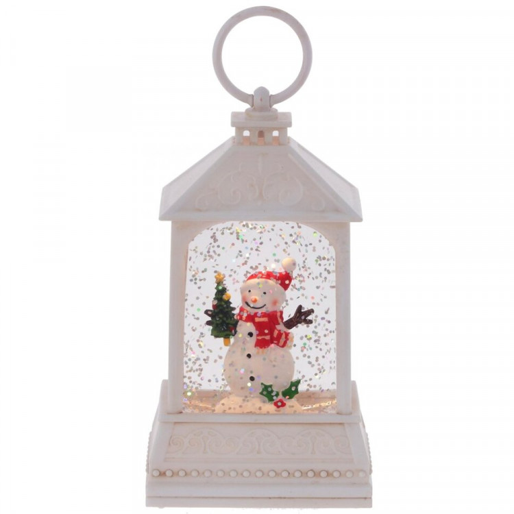 Сувенир с подсветкой LED "Фонарь" 13,5см цв.белый арт.812857