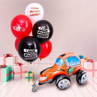 Букет шаров 07шт/наб. латекс/фольга "С днём рождения, Чемпион" арт.9104317