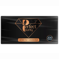 Салфетки 200шт/уп 1-сл 24*24см Perfect Purity черные