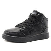 Кеды для мальчика ( SaiJun) черные верх-искусственная кожа подкладка -искуственный мех артикул czz-C6566-2