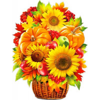 Плакат Корзина осенняя 595*450мм арт.Р2333