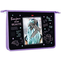 Папка школьная для тетрадей А4 на молнии 1отделение (Hatber) Привет,красотка! арт. AMc_22029