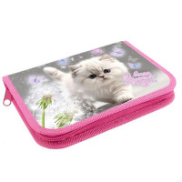 Пенал 1 отделение (Оникс) ПКК 04- 5 Белый котик 190х130мм ламинированный картон арт.86554