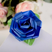 Бант-роза упаковочный 60мм синий арт.831554