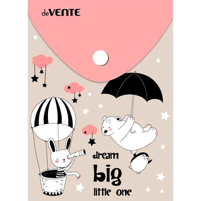 Папка-конверт на кнопке А6(114*158) 150мкм deVENTE Dream Big арт.3079143