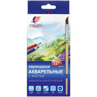 Карандаши цветные акварельные (ЛУЧ) Классика цвета 12 цветов с кистью арт.32С 2090-08
