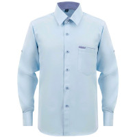 Сорочка детская длинный рукав размерный ряд 29/116-122-36/158-164 цвет голубой Brostem арт.DS1A69-2d