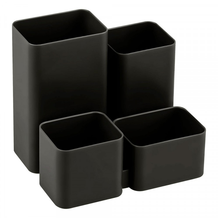 Подставка для канцелярских принадлежностей (СТАММ) ЮНИОР черный арт.ОР21