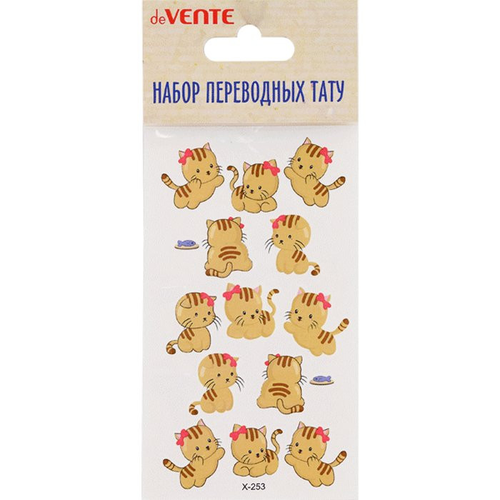 Татуировка на тело Kitten with a bow 6*10,5см (deVENTE) арт.8002072