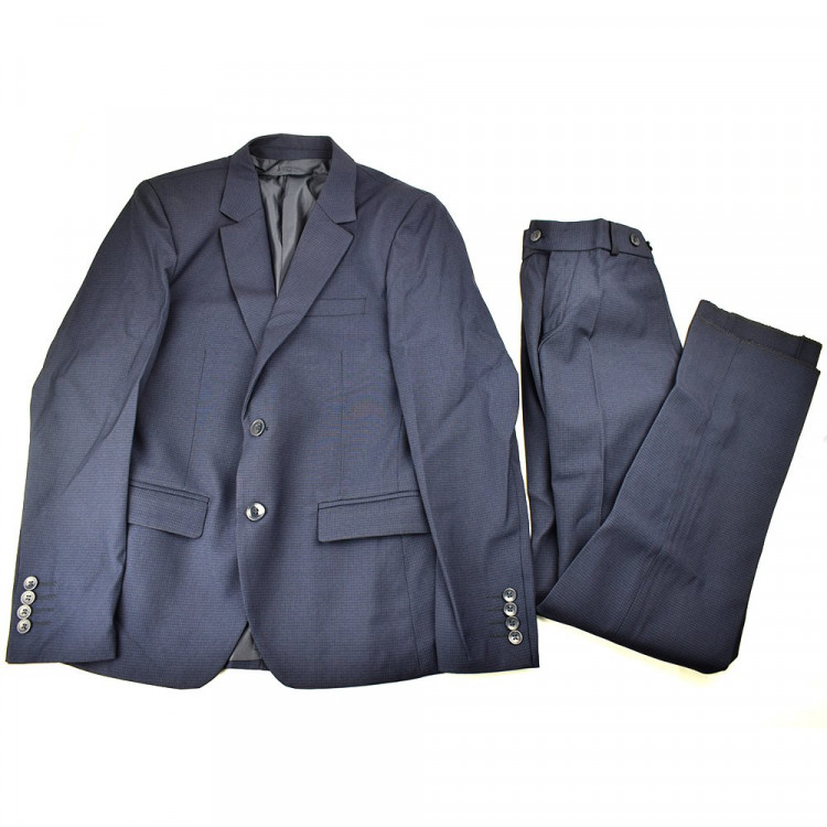 Костюм для мальчика (BROSTEM)  артикул 802-Н8П (пиджак+брюки) размер 38/146-42/158 цвет синий