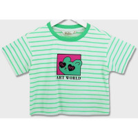 Футболка для девочки (Deloras) артикул 19539 размерный ряд 26/98-32/128 цвет салатовый