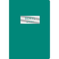 Блокнот А5 мягкая обложка скоба 48л. (Listoff) Beryl Green soft-touch ламинация тиснение фольгой арт.ТКФ489252