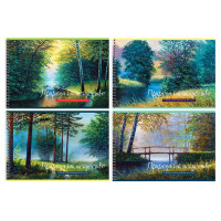 Альбом для рисования 40 листов спираль (BG) Природа как искусство ассорти арт.АР4гр40 10896