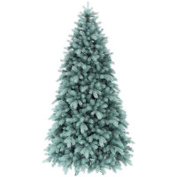 Елка 210см "Монблан" (хвоя 100% литая, голубая, ветки отгибные, подставка металл) арт.1039321