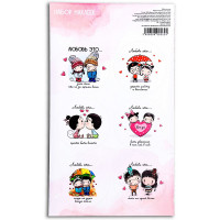 Наклейки для цветов и подарков "Милая парочка" арт.9908069