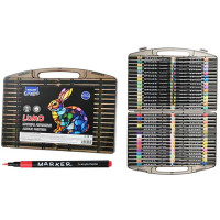 Маркеры для скетчинга акриловые (Mazari) Lumo 60 цветов кисть пластиковый пенал арт.M-15231-60